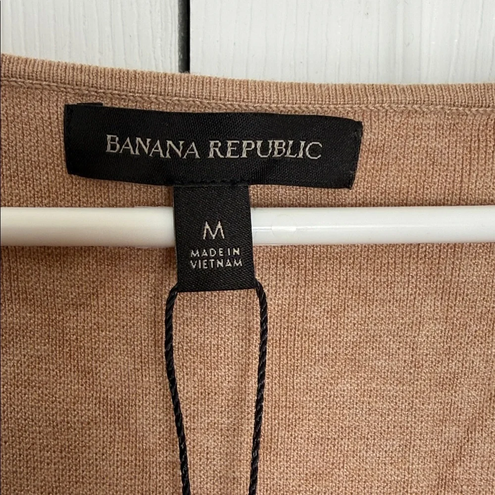 Banana Republic Scoop Neck Beige Sweater Long Sleeve Size Medium - Picture 4 of 6